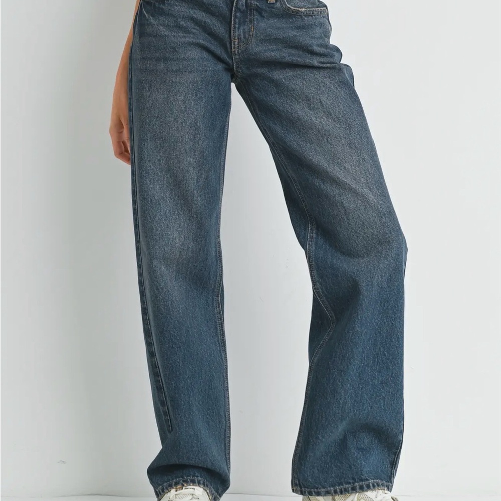 Just Black Denim Straight-Leg Jeans in Dark Indigo
